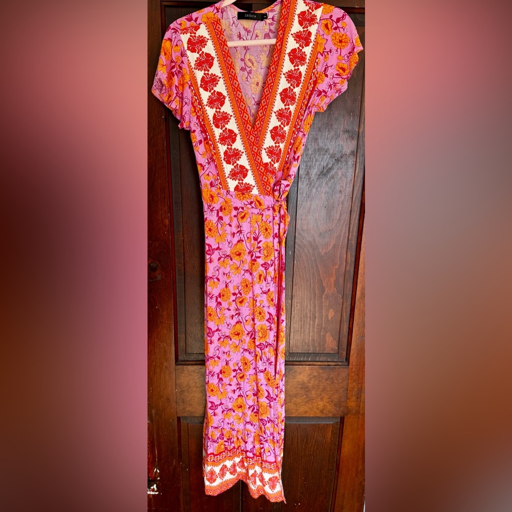 Summer Colorful Wrap Dress
